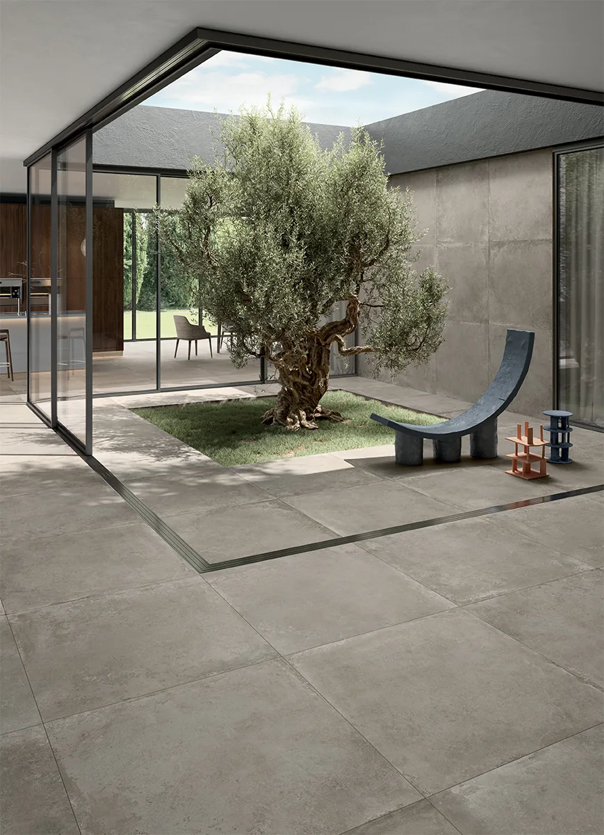 Elios Ceramica · Brooklyn Taupe · Raumbeispiel