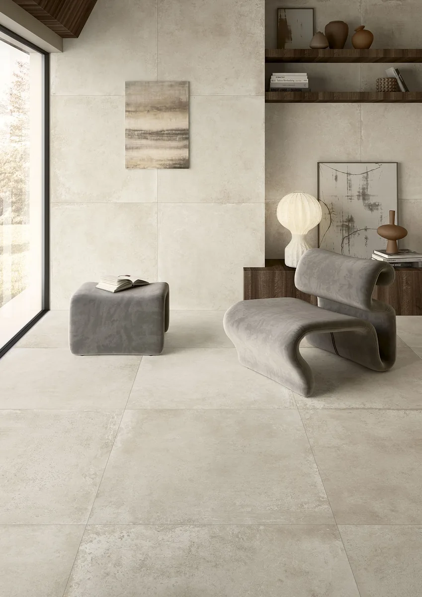 Elios Ceramica · Brooklyn Almond · Raumbeispiel