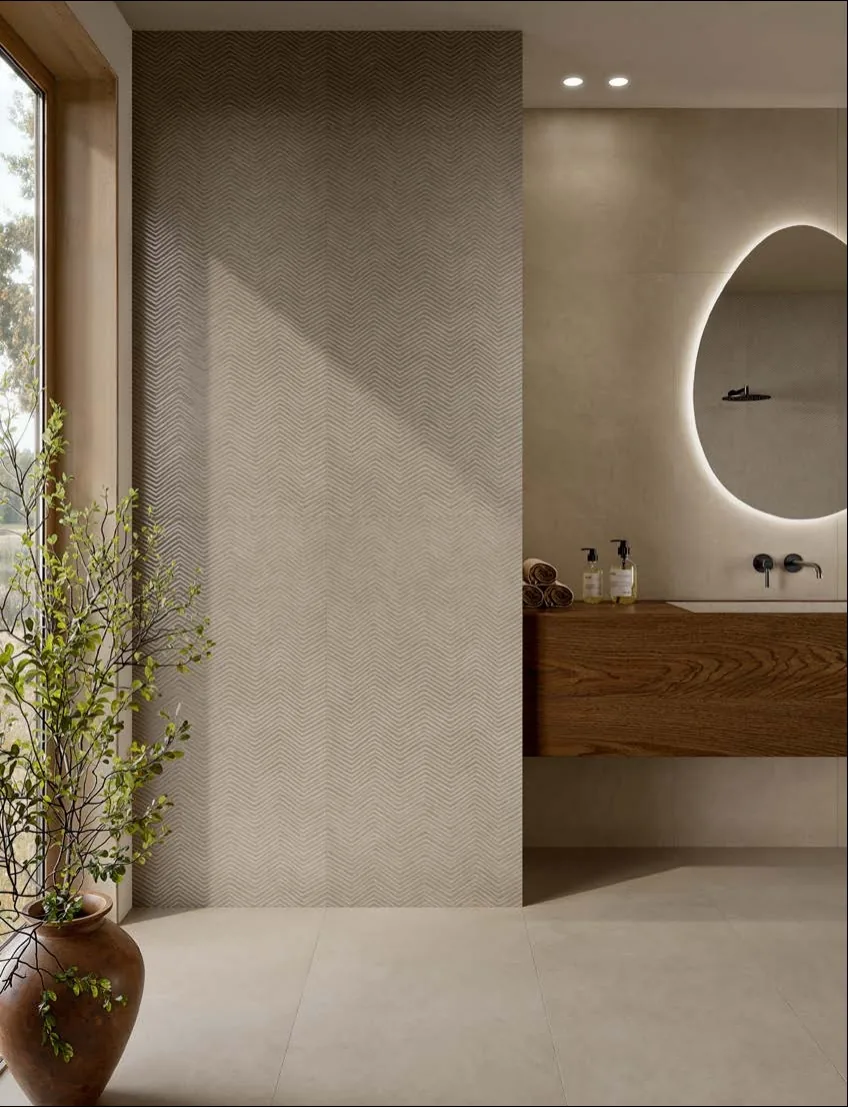 Elios Ceramica · Creta Malto · Raumbeispiel