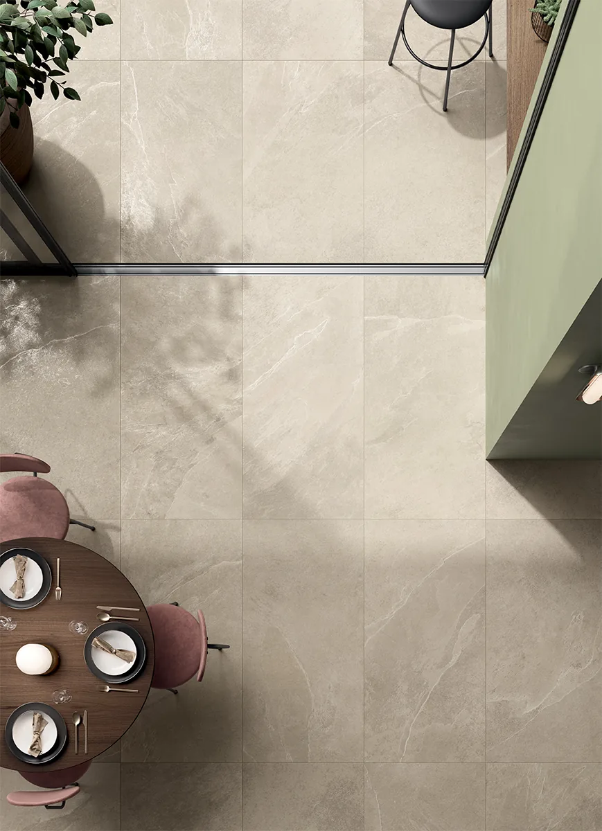 Elios Ceramica · Dolomiti Beige · Raumbeispiel