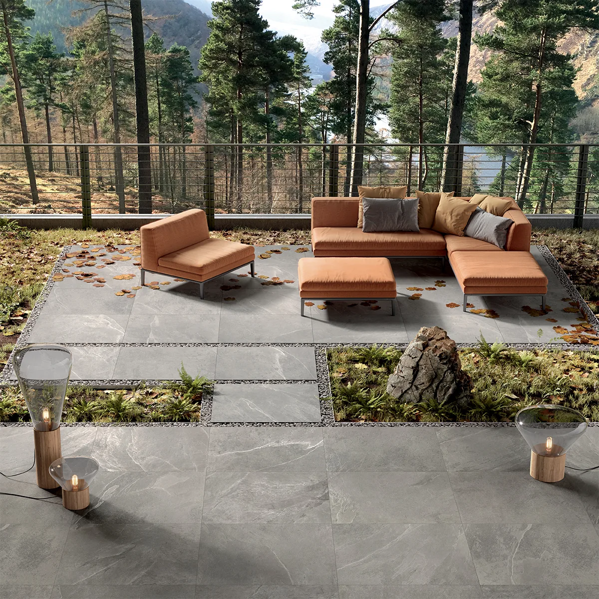 Elios Ceramica · Dolomiti Grigio · Raumbeispiel
