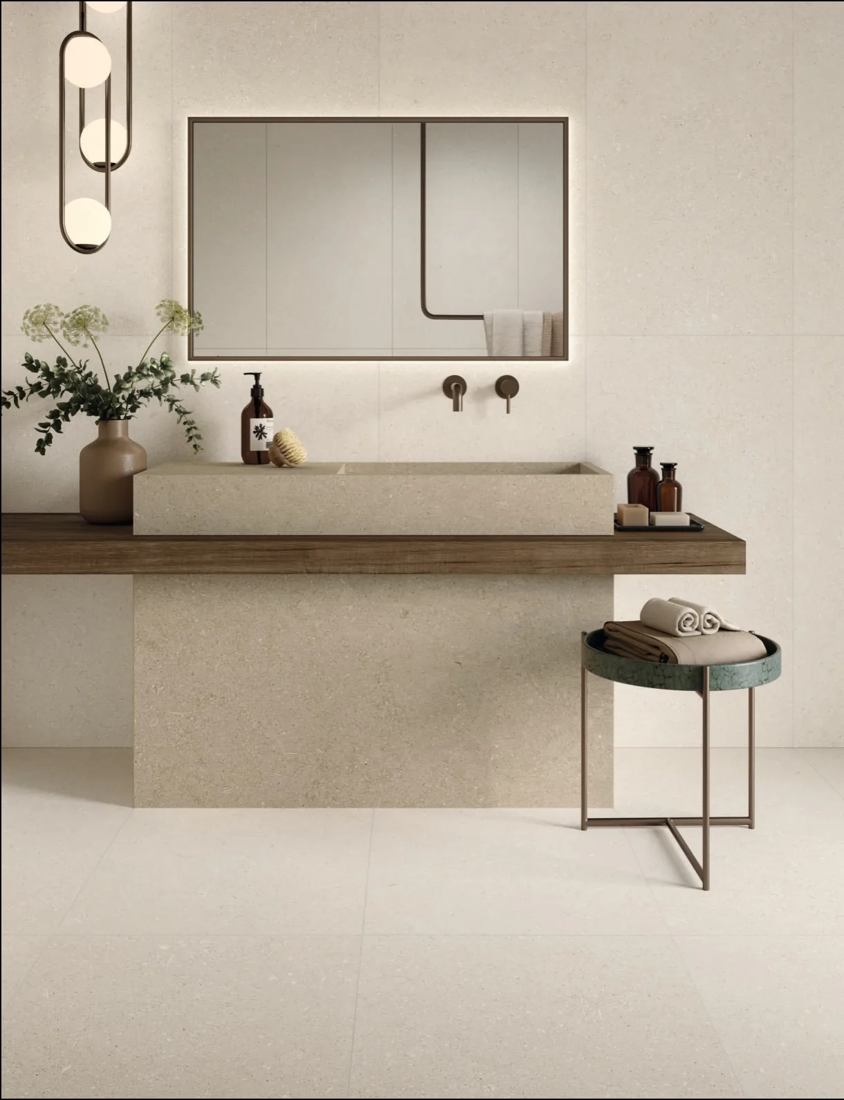 Elios Ceramica · Sedimenti White · Raumbeispiel