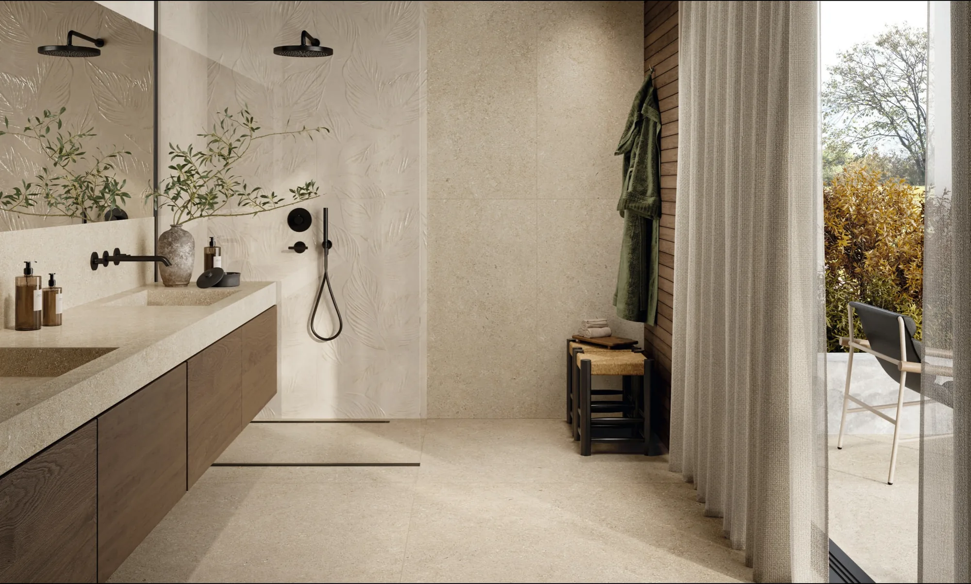 Elios Ceramica · Sedimenti Beige · Raumbeispiel
