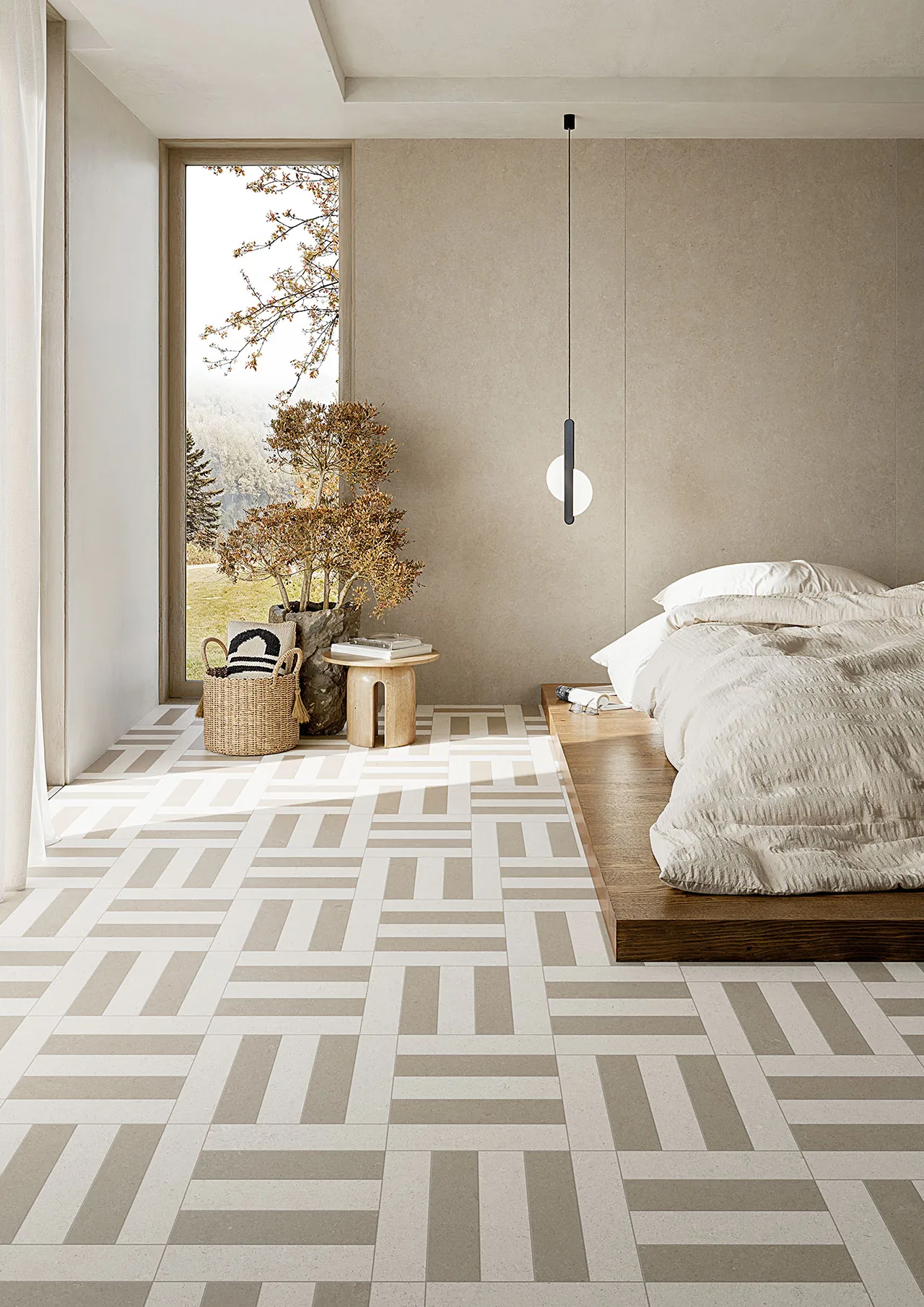 Elios Ceramica · Sedimenti Sand · Raumbeispiel