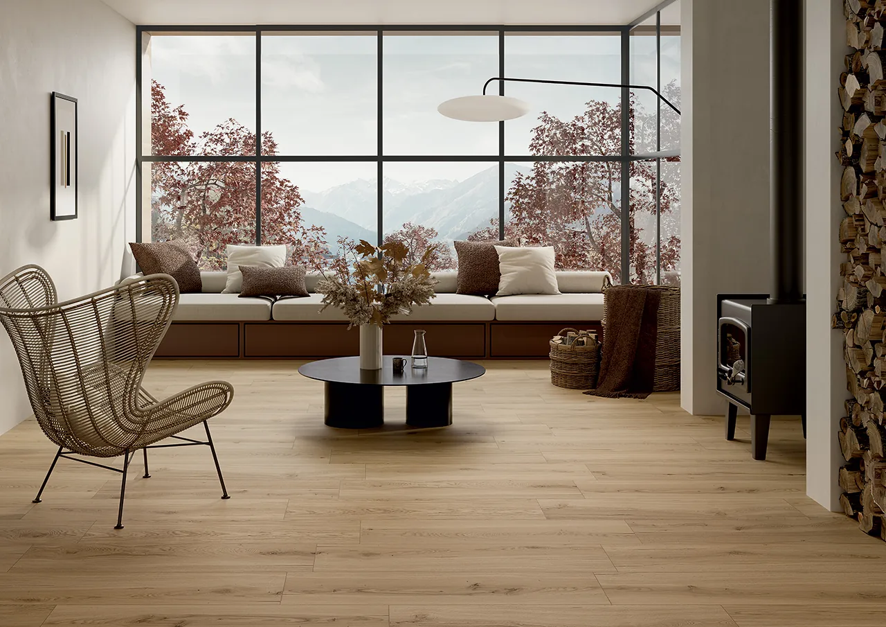 Elios Ceramica · Yosemite Honey · Raumbeispiel